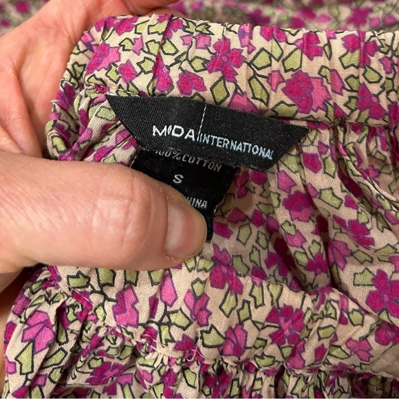 SALE!!  Moda International Sexy Boho Floral Tiered Full Circle Maxi Dress - Picture 9 of 9